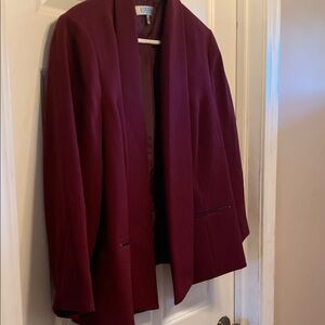 Kasper Women's Deep Burgundy Suit Jacket 18 W